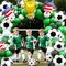 Soccer Balloons Set 11 Pcs, Football Balloons Party Decorations Gold Winner Trophy Balloon USA Patriotic Anniversary World Cup Soccer Sports Theme Party Decorations